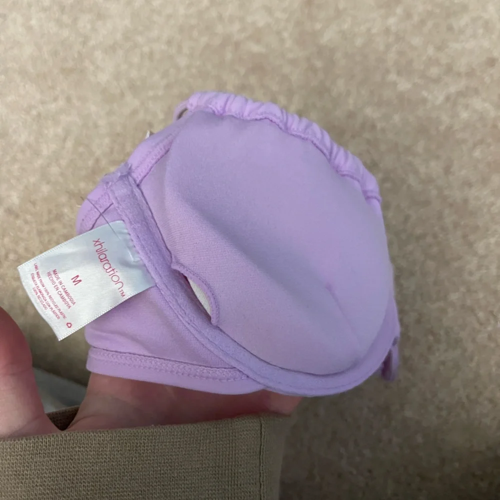 lavender shirred underwire bikini top - Picture 6 of 8
